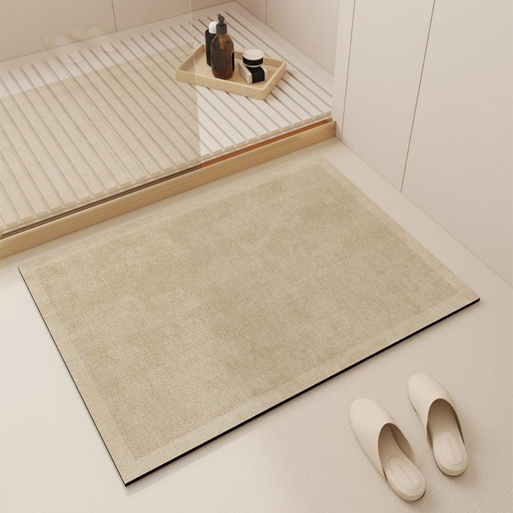 Cream-Style Diatom Mud Anti-Slip Floor Mat, Bathroom, Entrance Carpet, Water-Absorbing Floor Mat, Home Decoration