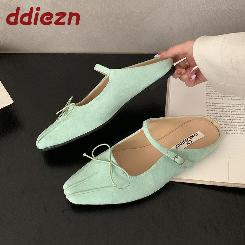 Mode Damen Flaches Schuhwerk Slipper Damen Flats Mit Schuhen Pantoletten Mode Schmetterlingsknoten Damen Flats Mary Janes Schuhe