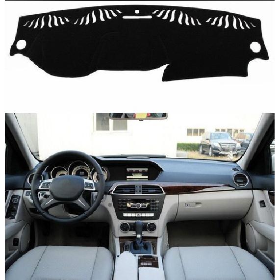 1pc Black Dashmat Dashboard Mat Cover Anti-Sun For Benz C-Class 2011-2013 2012