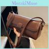 Fashionable Black And Coffee Colored Soft Shoulder Bag Chic Crossbody Bag For Women