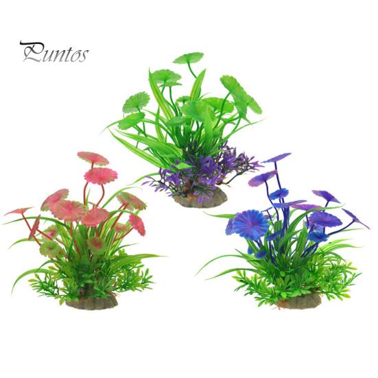 Artificial Aquatic Plants Fade-resistant Simulation Plastic Hydroponic Grass Vibrant Aquarium Landscape Decor for Fish Reptile Tanks
