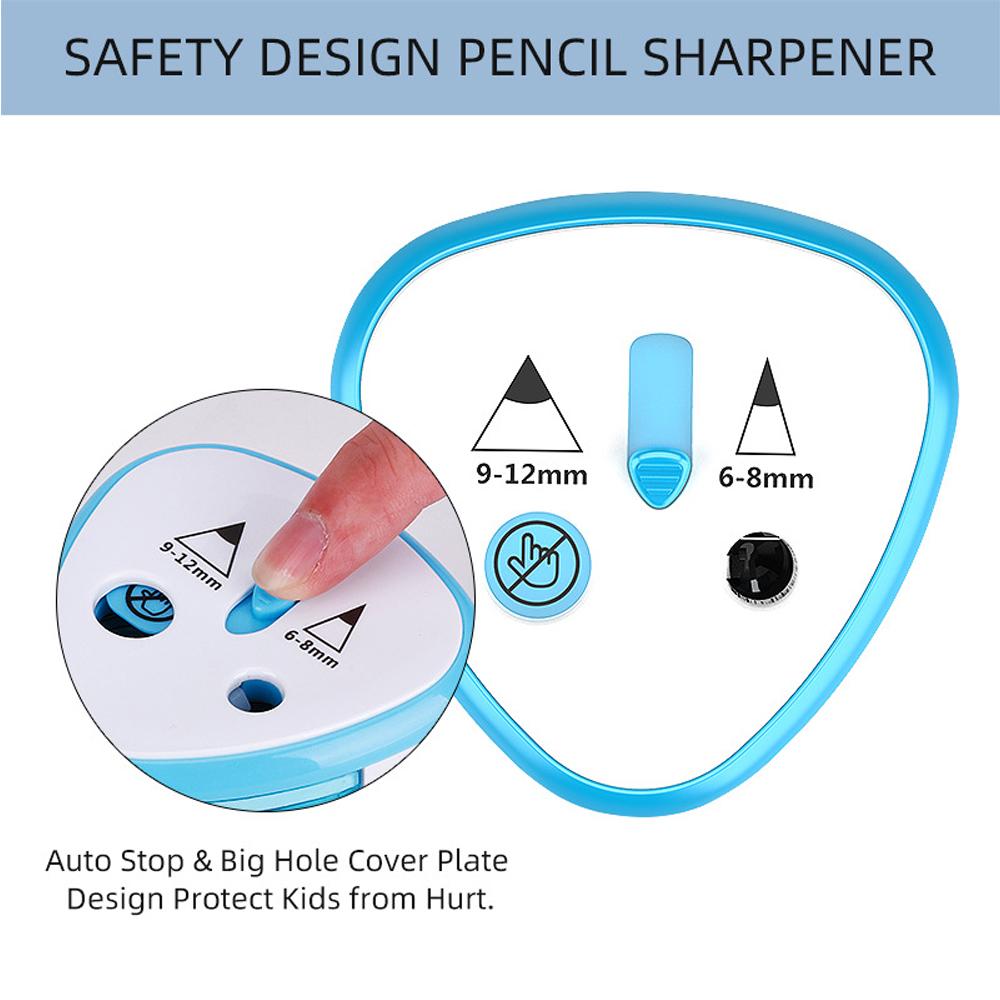 Tenwin dual hole electric pencil sharpener semi-automatic coarse and fine two hole pencil sharpener machine Battery Not Include