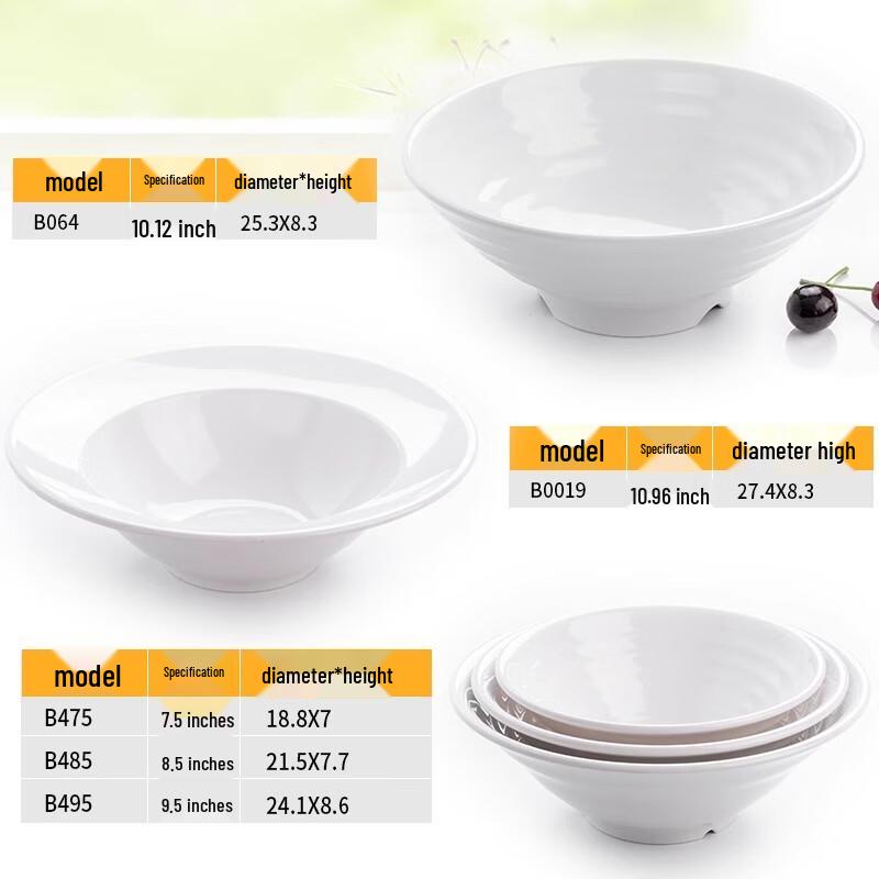 Chinese Style Melamine Soup & Noodle Bowl