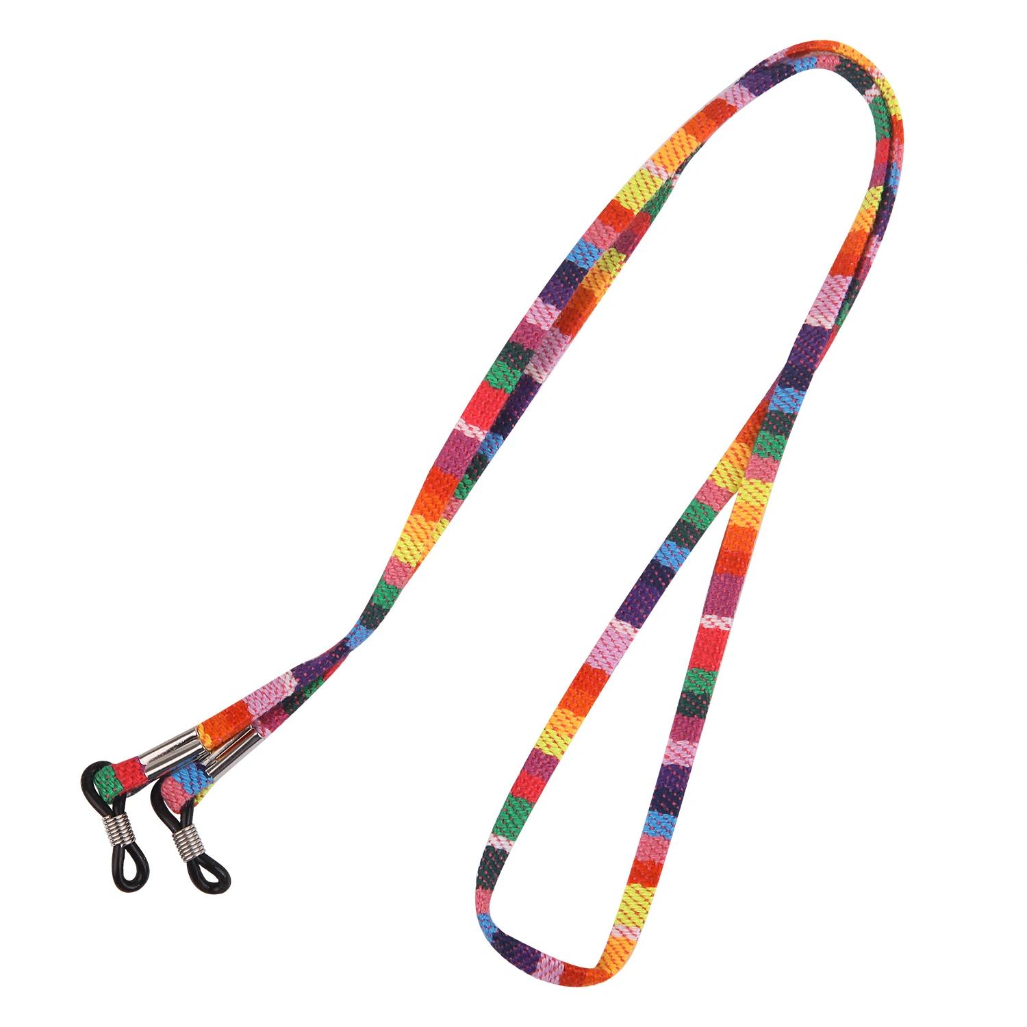 

1PCS Colorful Cotton Sunglasses Strap Eyeglass Chain Cord Reading Glasses Chain String Holder Neck Cord Eyewear Glasses string