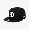 New Era FitteD Cap Mlb La DoDgers D Logo bLack White