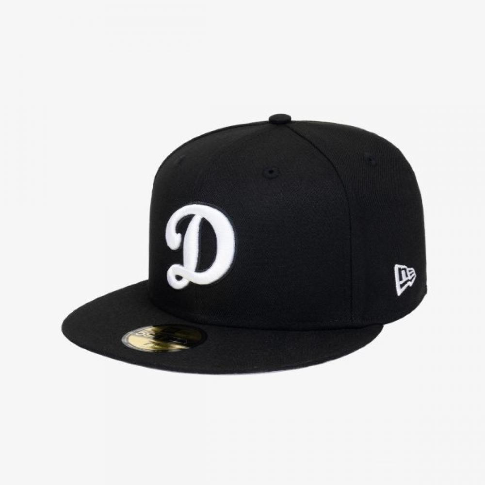 New Era Mlb La Dodgers Basic Fitted Cap bLack White BLACK/758