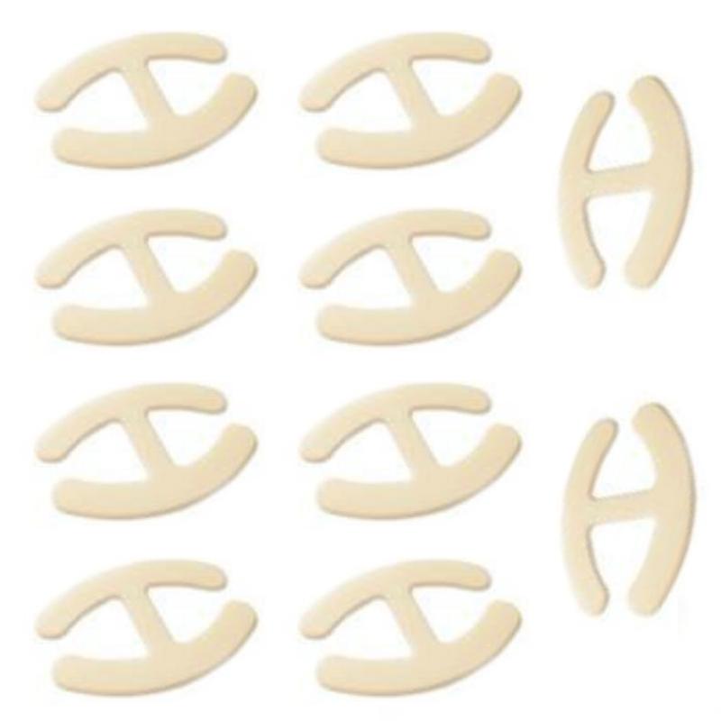 

20 шт., невидимая пряжка для бюстгальтера, пряжка для нижнего белья, бюстгальтер на спине, интимные аксессуары, зажимы, держатели для ремней бежевый