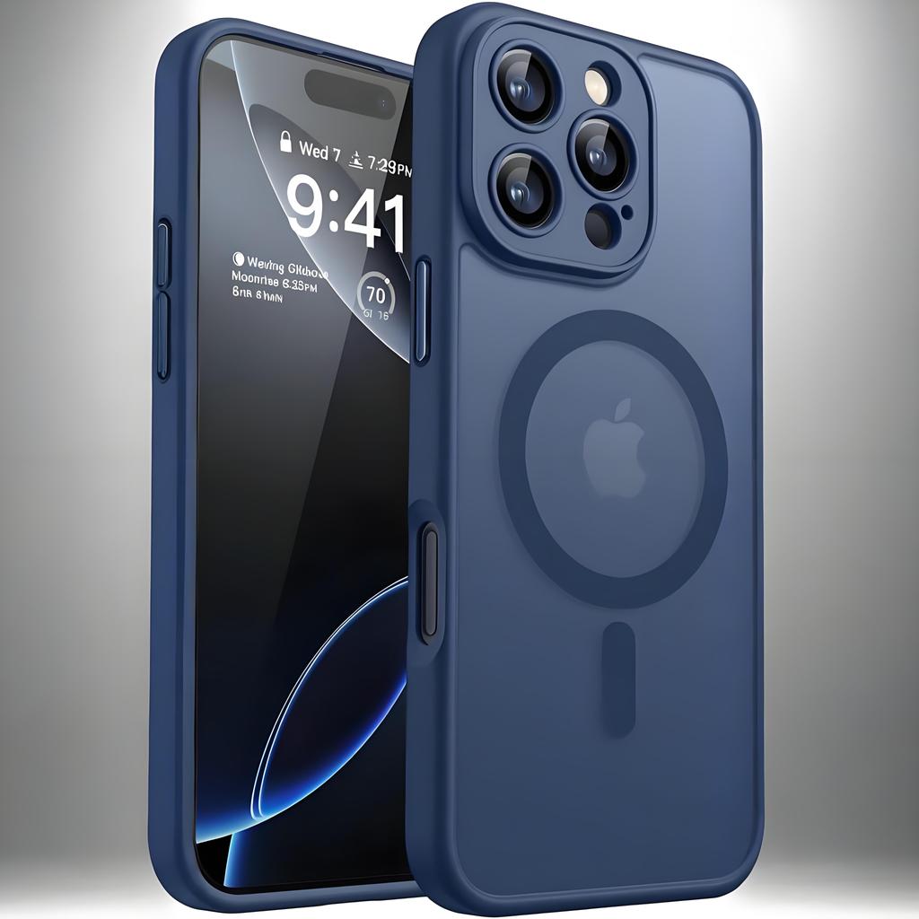 Translucent Magnetic Frosted Matte Phone Case For iPhone 17 Air 16 15 14 Plus 13 12 11 Pro Max For Magsafe Wireless Charge Cover