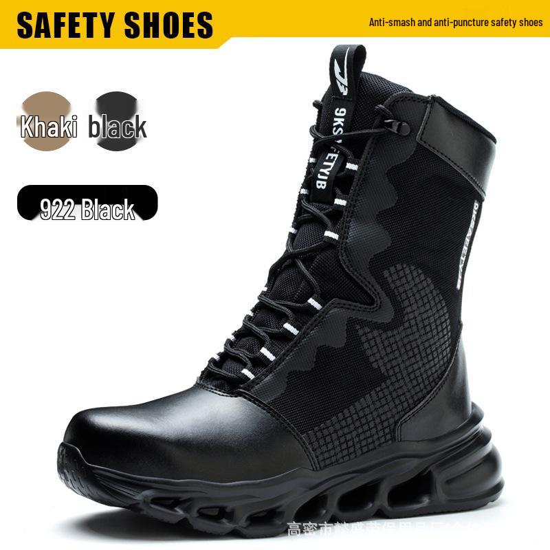 Men's High-Top Waterproof Safety Boots – Anti-Smash, Anti-Puncture, Comfortable for Extended Wear