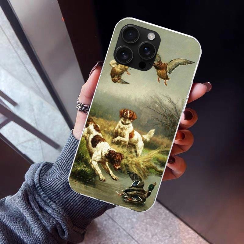 

Hunter Dog Hunting Phone Case For iPhone 17 Air 11 13 Mini 14 15 Plus 16 12 Pro Max 16E SE 7 8 Pattern Soft TPU Back Cover 17 A iPhone 15 Plus