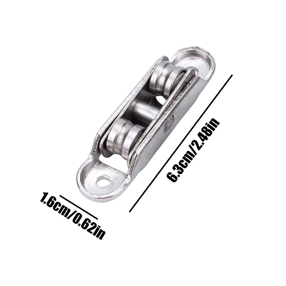 4 Pieces Sliding Window Pulley for Angle Adjustable Zinc Alloy Hardware Double Wheel Silent Roller for Kitchen Study