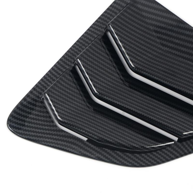 Car Accessories ABS Carbon Fiber Rear Side Window Louvers Shutters Blinds Cover Trim For Nissan Rogue X-Trail T32 2014-2017-