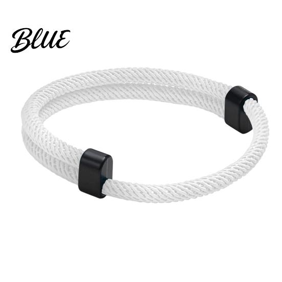 Adjustable Sports Bracelet Men Rope Braided Casual Solid Nylon Color