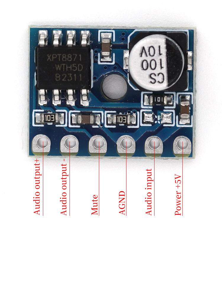 Stlxy 5128 Mono Class‑D Digital Amplifier Board 5W Audio Amplifier Module Low‑Distortion Amp Board