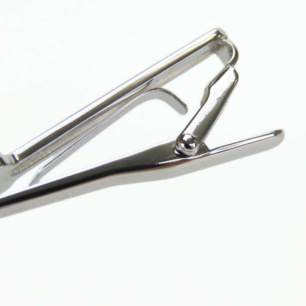 Used Pierre Cardin cuffs metal Silver Green system Cufflinks and Tie pin set