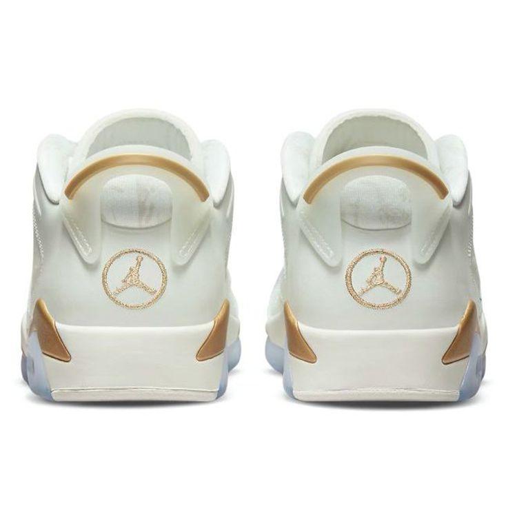 Air Jordan 6 Low Lunar New Year Unisex Sneakers White Spruce-Aura Metallic-Gold DH6928-073