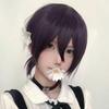 Anime Cosplay Wig, Reze Purple Low Bun Short Hair High-Temperature Fiber Synthetic Hairpiece