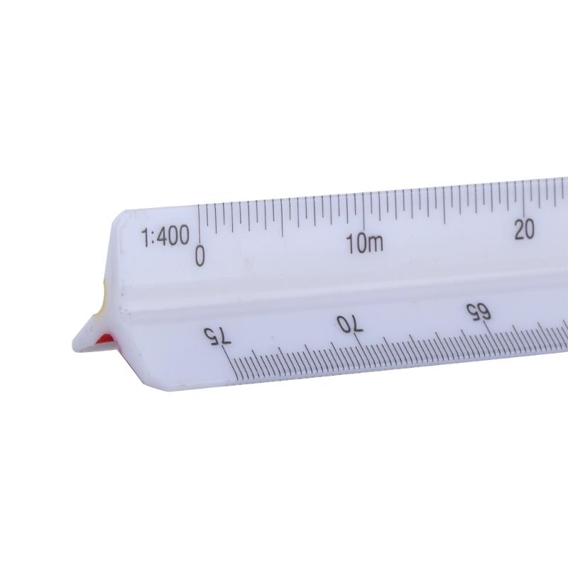 Plastic Scale Ruler, Triangular Ruler, 30cm, Triangular Ruler, Metric Scale 1:20, 1:25, 1:50, 1:75, 1:100, 1:125