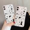 Transparent Cute Cat Phone Case For iPhone 17 Pro Fundas iPhone 16 Pro Max 11 13 15 14 12 Air 17promax Shockproof Silicone Cover