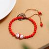 Retro sweet bracelet women's small fresh and versatile fashion temperament pink amethyst hand rope jewelry