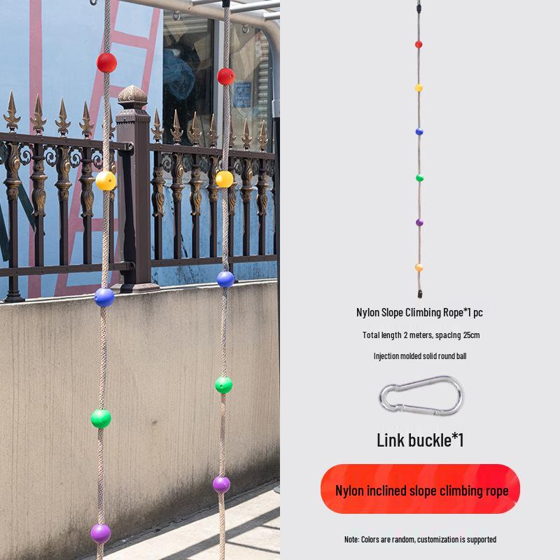 Children's Outdoor Sensory Integration Rope Ladder and Swing Set with Climbing Rings