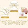 50pcs Gold Pearl Paper Wizard Party Chocolate Decoration Hollowed Wings Chocolate Party Supplies Decoration Party Favors