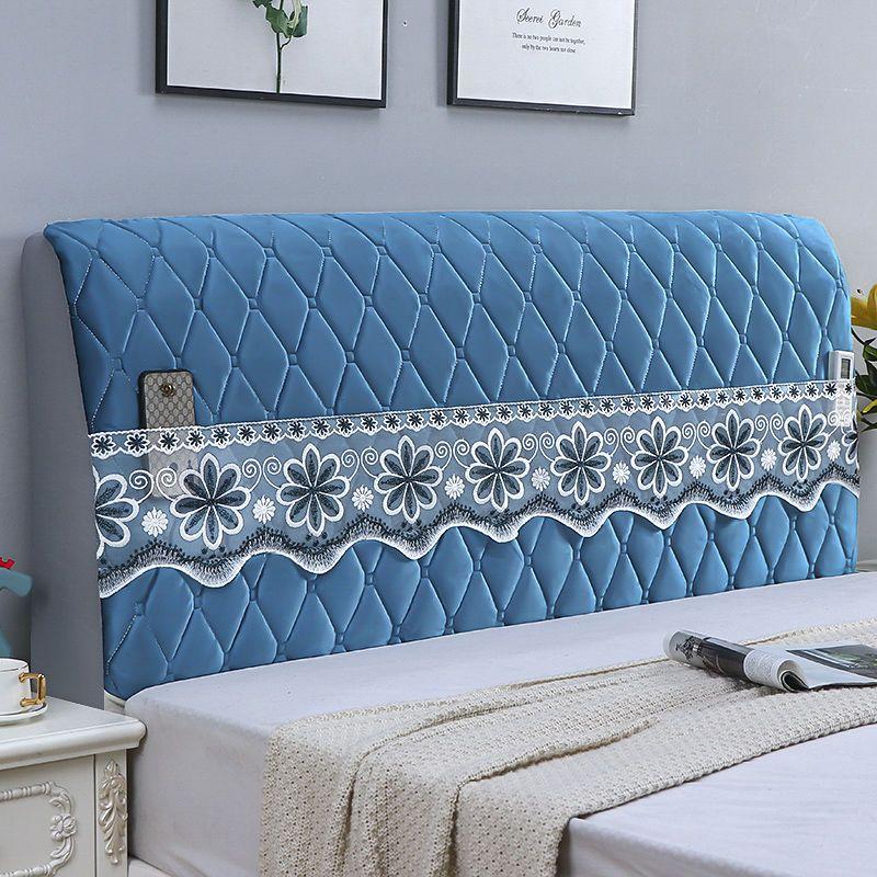 European Style Home Bedside Protector Cover Universal Thicken Bed Head Backrest Dust-proof Cover with Lace Bedroom Decor
