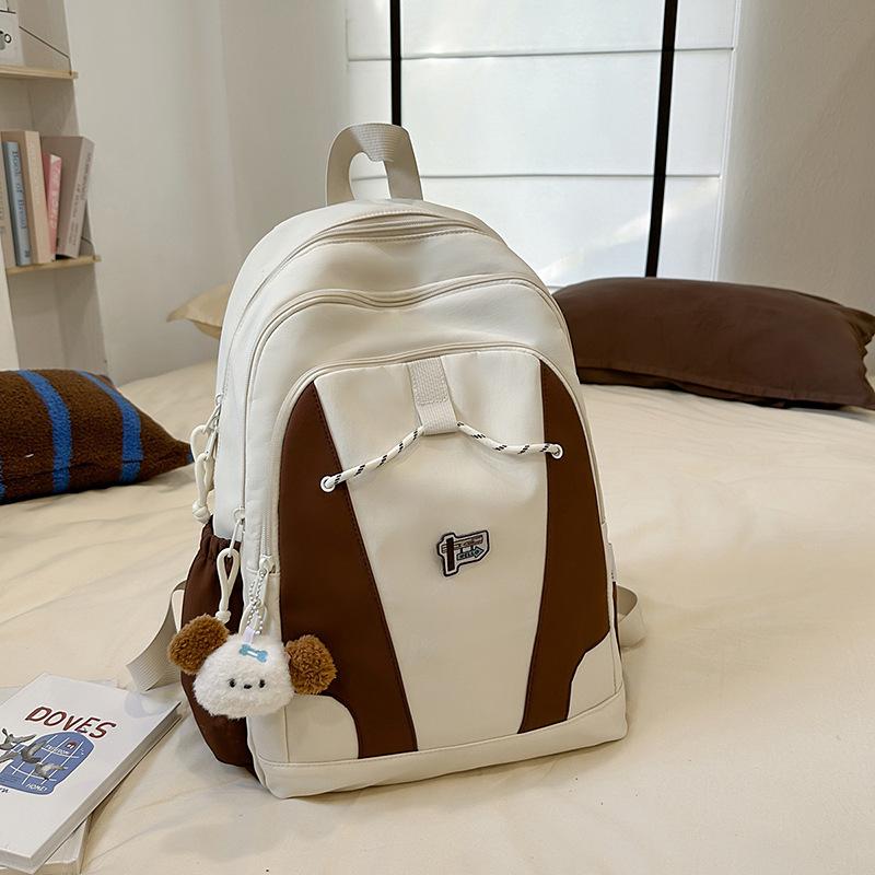 

Детский школьный рюкзак для девочки начальной школы, годовалый, ученик средней школы, ученик старшей школы, повседневный рюкзак с вставками, модный рюкзак