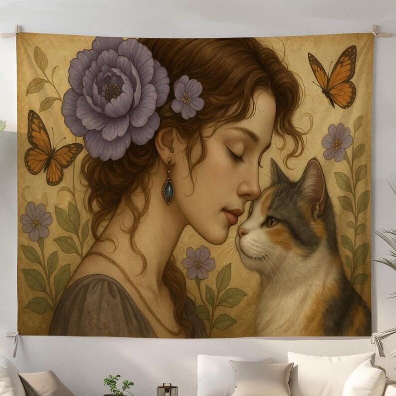 Romantic Catwoman tapestry 75x100 чёрный