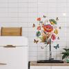 Blumenwandaufkleber Abziehbar und Aufklebbar Selbstklebende Florale Aufkleber für Wände Schränke Kühlschränke Schlafzimmer Badezimmer Küchen Dekoration