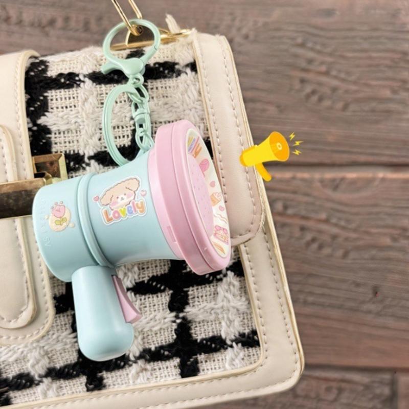 Cute Mini Record Player Keychains with Soothing Music Box Function for Music Lovers