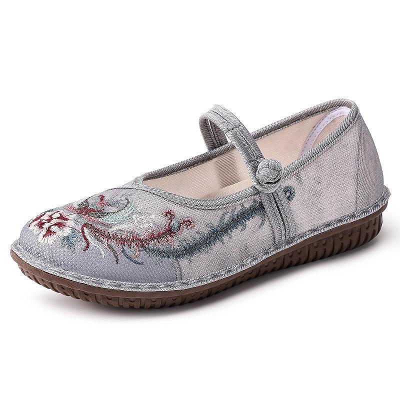 

Летние новые дышащие женские универсальные удобные туфли на мягкой подошве, удобные плетеные, удобные вышитые туфли в этническом стиле, повседневная обувь 36