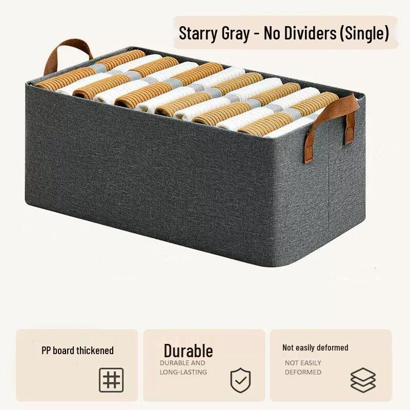 

Катионный стальной каркас органайзер для гардероба - Коробка-ящик для джинсов, детской одежды, нижнего белья Gray Cationic Steel Frame 30*24*17