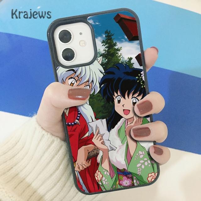 Krajews Anime Inuyasha Weiche Telefon Fall Abdeckung Für iPhone 14 5 SE 6s 7 8 plus X XR XS 11 12 13 pro max Samsung S21 S22 ultra