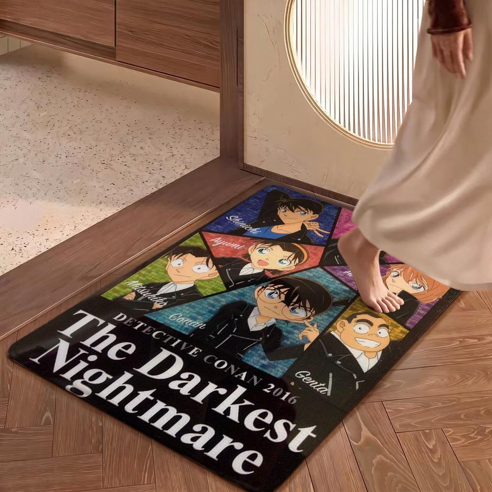Detective Conan Night Mystery Printed Rug Soft Nonslip Carpet For Gaming Room Computer Chair Home Decor Great Holiday Gift