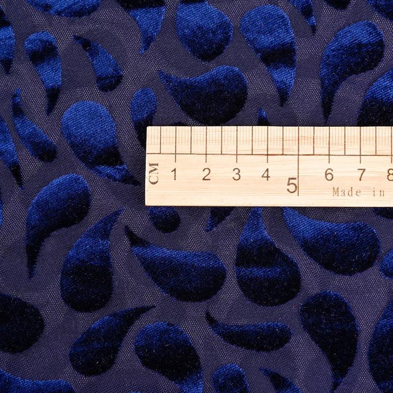 Brocade Jacquard Velvet Fabric Flocked African Lace Fabrics for Cheongsam Dress DIY Clothing 150cm Width Nigeria George Fabric
