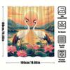 1pc Romantic Cranes & for Lotus Flowers Sunset Shower Curtain - 70. 86x70. 86 Inch Polyester Bathroom Decor with 12 Hooks,