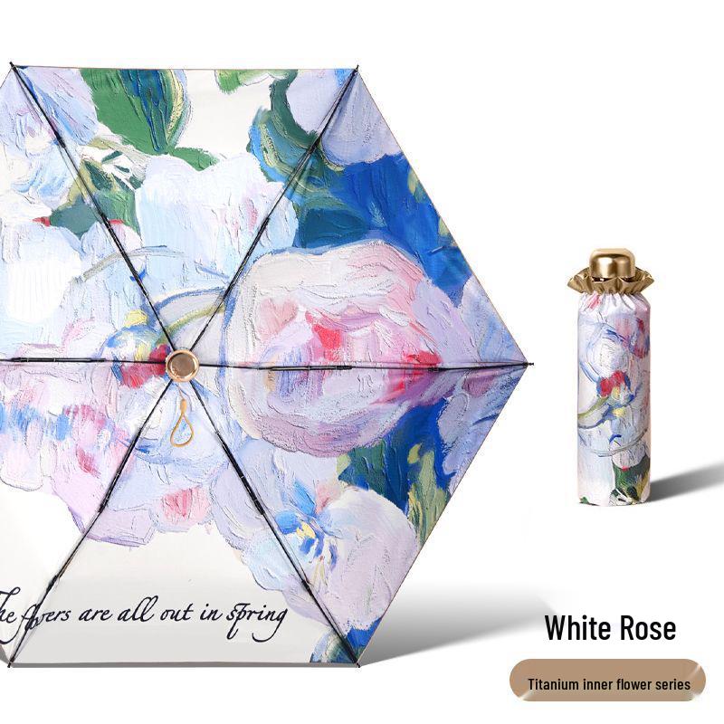 50% Reducere Umbrelă Mini Ultralight de Soare pentru Femei - Compactă, Portabilă, Design Capsulă Pliabilă