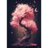 Japońska Różowa Sakura Akwarela Kwiat Wiśni Plakat Druk Płótno Obraz Malarstwo Ścienne Obrazy do Salonu Wystrój Domu