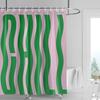 Ins Style Bathroom Soft Cloth Shower Curtain Abstract Geometric Pattern Design Waterproof Bathroom Door Curtain Decoration