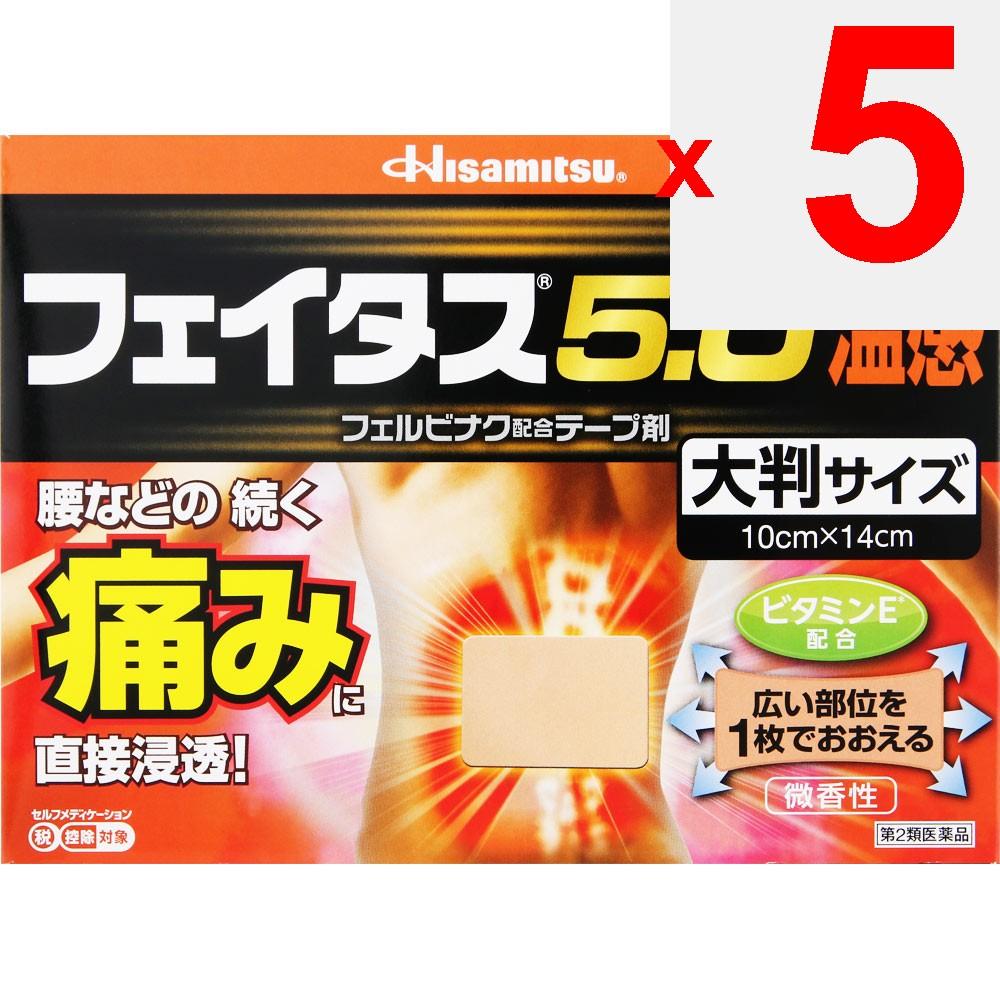 Hisamitsu Pharmaceutical Fitas 5.0 Warm Sensation Large Size 20 sheets Plasta (Warming) Paste Indications: Joint pain, muscle pain, lower back pain, t