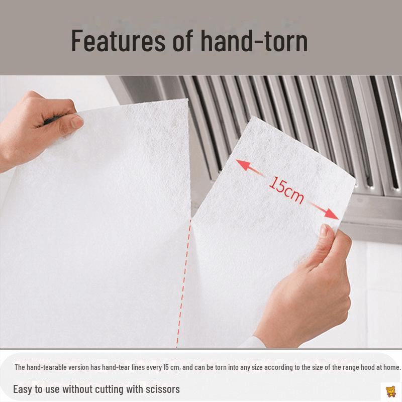 Oil-Proof Kitchen Range Hood Filter: Thick, Absorbent, Fireproof Film for Household Use