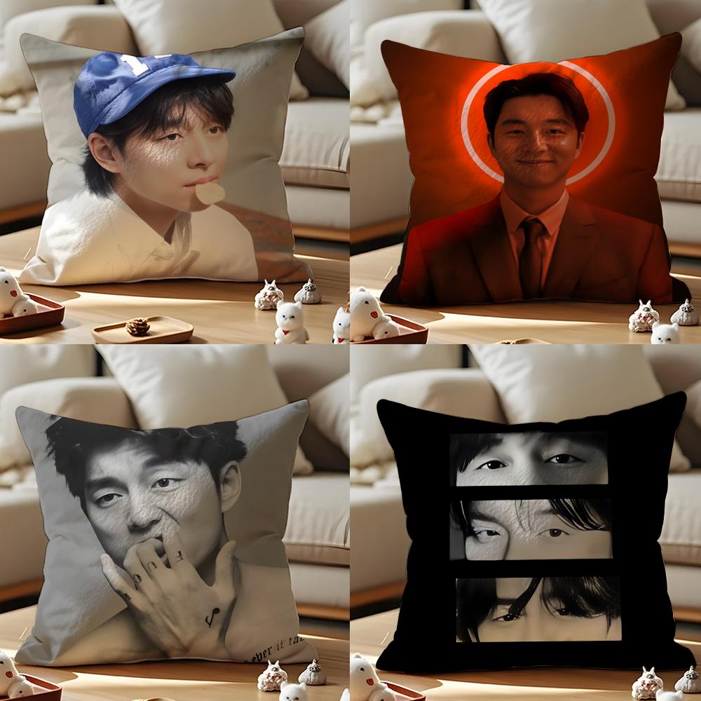 Actor Gong Yoo Cushion Cover Pattern Printed Pillowcase For Living Room Sofa Cushion Cover & Bedroom Decor