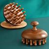 Creative Art Gold Silk Sandalwood Round Massage Comb