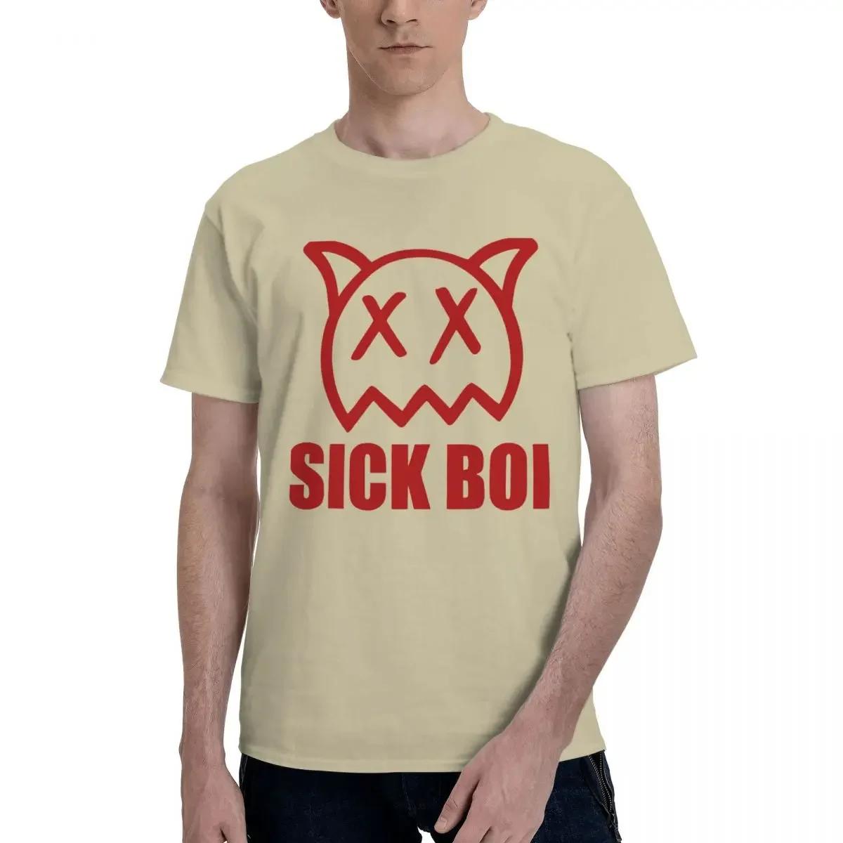Ren Sick Boi,, Plus Size 100% Cotton Casual Breathable Confortable Tshirt Short Sleeve T-Shirt Mens Gifts XXXL хаки