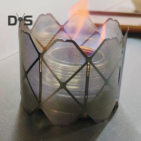 Kuchenka kempingowa Osłona przeciwwiatrowa Ultralekki Stojak ze stali nierdzewnej na kuchenkę alkoholową Osłona przeciwwiatrowa Wielofunkcyjna Pokrywa lampy na kemping na zewnątrz, wędrówki