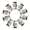 Push Straight Pneumatic Connector Stainless Steel Thread