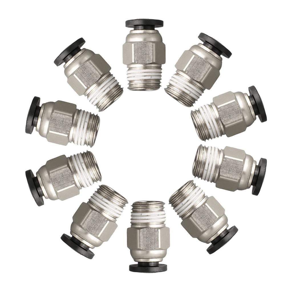 Push Straight Pneumatic Connector Stainless Steel Thread