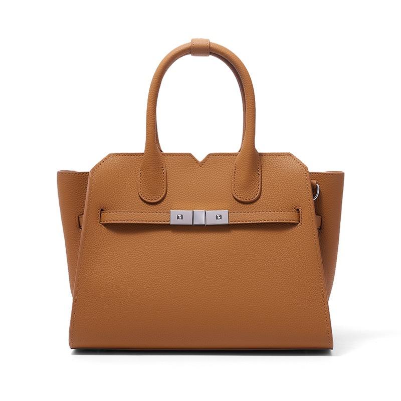 Leather Handbag Women's New High-end First Layer Cowhide Large-capacity Mother Messenger Bag Women's Platinum Bag