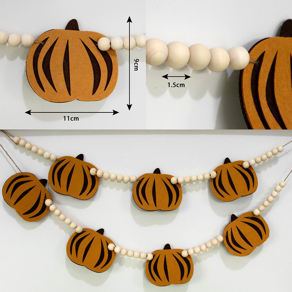 

Thanksgiving Fall Pumpkin Banner Happy Halloween Party Fireplace Mantle Wall Home Patio Garden Decoration Autumn Decor Supplies single 9x11cm